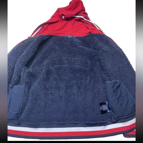 Tommy Hilfiger Size Small Hooded Full Zip Fleece Jacket Blue Logo - Picture 4 of 8